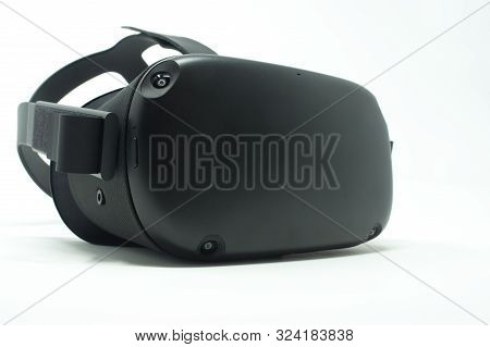Virtual Reality Headset Isolated On A White Background.