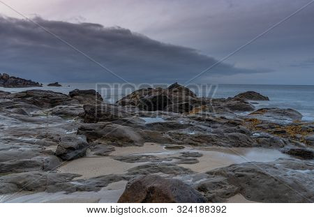 Romantic Sea View On Britanny Coast In Summer Vacation