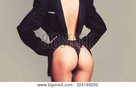 Luxury Mens Classic Suits. Woman Butt. Bikini Underwear. Big Sexy Buttocks. Sexy Ass, Sensual Woman 