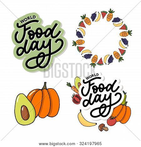 World Food Day Vector Illustration. Suitable For Greeting Card, Poster And Banner.