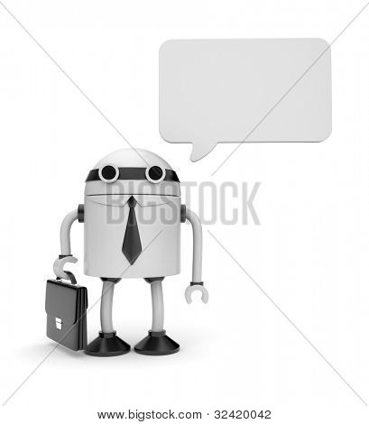 Robot with speech bubble