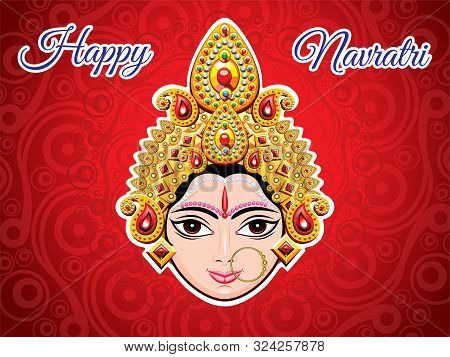 Abstract Artistic Creative Navratri Background Vector Illustration