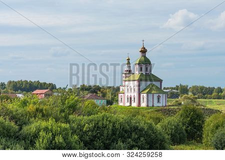Picturesque Summer View Of Church Of St. Elijah The Prophet On Ivanova Mountain In Suzdal, Russia. T