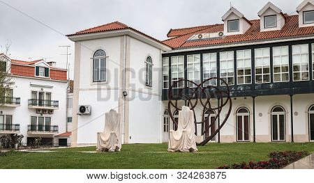 Architecture Detail Of The Garden Of Love In Alcobaca, Portugal