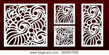 Laser Cut Pamels Template, Abstract Geometric Pattern. Metal Decorative Cutout, Wood Carving, Fretwo