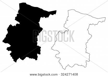 Vratsa Province (republic Of Bulgaria, Provinces Of Bulgaria) Map Vector Illustration, Scribble Sket