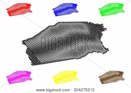 Madison County, Texas (counties In Texas, United States Of America,usa, U.s., Us) Map Vector Illustr