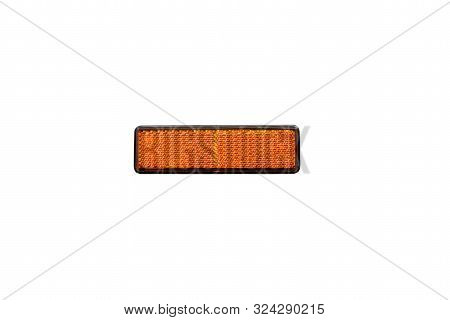 New Orange Colored Reflector Isolated On White Background