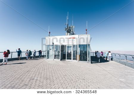 Kemer, Turkey - September 19, 2019: Access To The Upper Viewpoint From The Olympos Teleferik Ski Lif