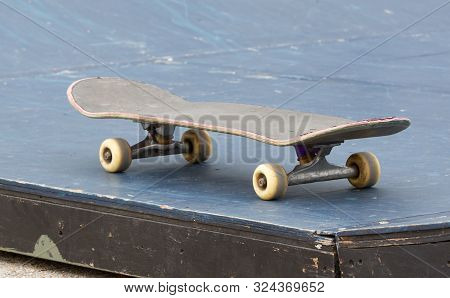 Skateboard Isolated On A Halfpipe, Urban Sports