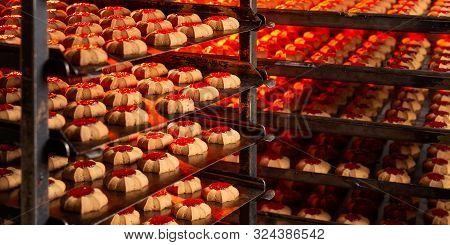 Cookie Making Factory Bakery Fresh Cook Biscuit