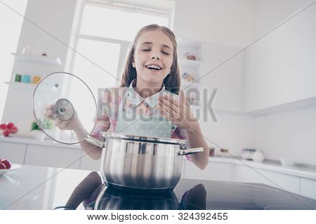 Close-up Portrait Of Her She Nice Attractive Beautiful Charming Lovely Sweet Cute Cheerful Dreamy Pr