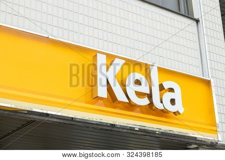 Kouvola, Finland - 22 September 2019: Office Of Kela. Kela Is Finnish Social Insurance Institution.