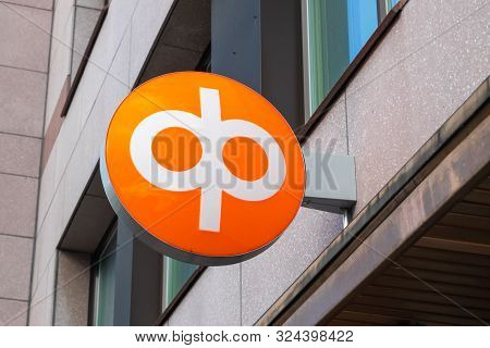 Kouvola, Finland - 22 September, 2019: Op-pohjola Group Bank Sign On The Wall Of Bank Office.
