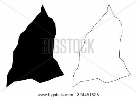 Jafara District (districts Of Libya, State Of Libya, Tripolitania) Map Vector Illustration, Scribble