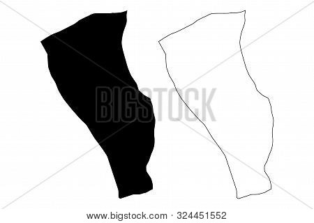 Marj District (districts Of Libya, State Of Libya, Cyrenaica) Map Vector Illustration, Scribble Sket