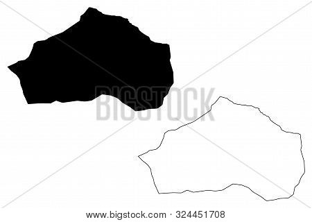 Murqub District (districts Of Libya, State Of Libya, Tripolitania) Map Vector Illustration, Scribble