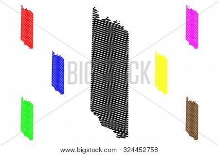 Morris County, Texas (counties In Texas, United States Of America,usa, U.s., Us) Map Vector Illustra