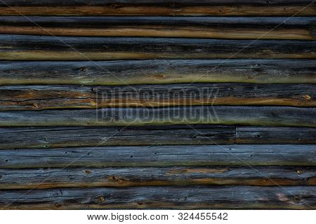 Dark Colorful Wooden Texture Background. Old Scratched Timber. Brown, Orange And Green Wooden Wall C