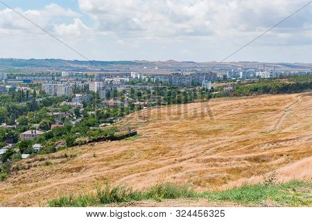 Landscape View Of Kerch City In Crimea From Mithridat Mountain