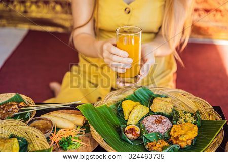 Jamu. Traditional Medicine And Herbal Drink In Indonesia, Most Prevalent In Java. Made From Natural 