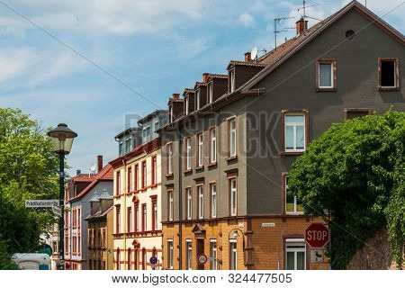 MEERSBURG, GERMANY - June 29, 2018: Antique building view in Old Town Meersburg, Germany