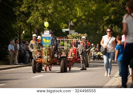 Germany, Niederstetten, Baden Wurttemberg. September 2019. Traditional Harvest Fest, In German: Herb