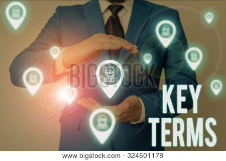 Word Writing Text Key Terms. Business Concept For Words That Can Help A Demonstrating In Searching I