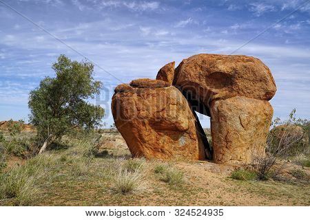 The Devils Marbles Are Large Granitic Boulders