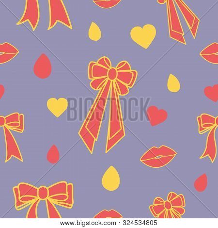 Valentines Day Related Symbols And Icons Pattern Collection