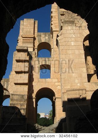 The amphitheater in El-Jem, Tunisia