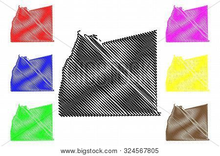 Panola County, Texas (counties In Texas, United States Of America,usa, U.s., Us) Map Vector Illustra
