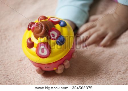 Squishy Dessert Children Hand Plush Background Day Light