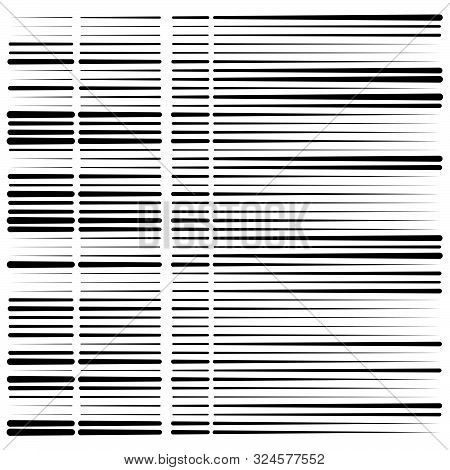 Segmented, Dashed Lines, Stripes Abstract Geometric Pattern. Irregular Straight Parallel Strips, Str