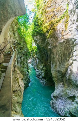 Lammerklamm Gorge In Salzkammergut Region Of Upper Austria