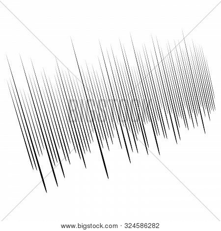 Dynamic Comic Burst Lines. Random Vertical Straight Stripes. Irregular Streaks, Strips Design. Abstr
