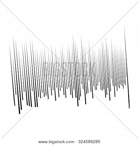 Dynamic Comic Burst Lines. Random Vertical Straight Stripes. Irregular Streaks, Strips Design. Abstr