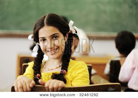 Children at school classroom