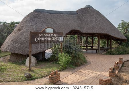 Hluhluwe, South Africa - May 2019: The Entrance To The Centenary Centre In The Hluhluwe National Par