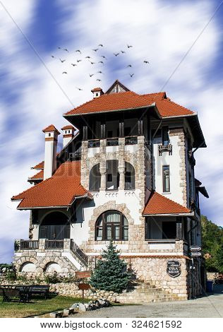 A Beautiful Hotel, With An Interesting Architecture, Located Near Bran Castle - Dracula Castle. The 