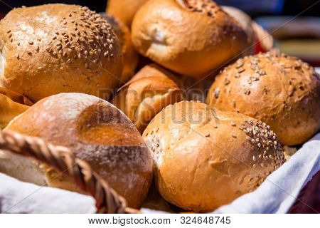 Fres Baked Golden Rolls From The Bakery