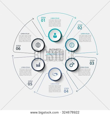 Business Circle. Timeline Infographic Icons Designed For Abstract Background Template Milestone Elem