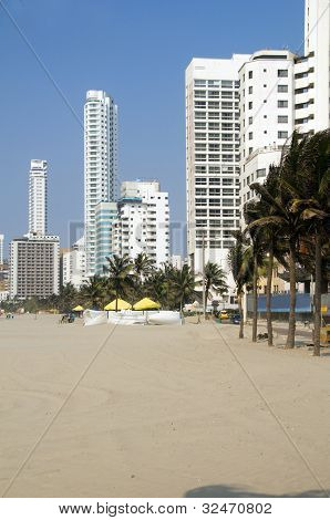 Høj stige bygninger Bocagrande Beach Cartagena Colombia-Sydamerika