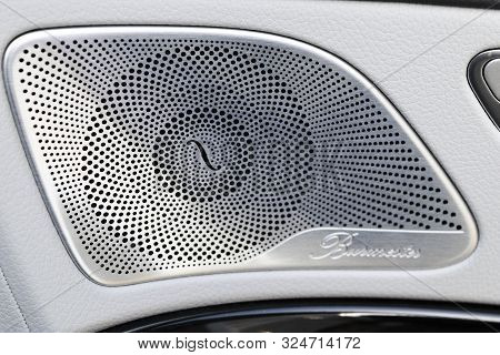 Helsinki, Finland, September 3, 2017: Interior View Of The New Mercedes Benz S 63 Amg With Burmester