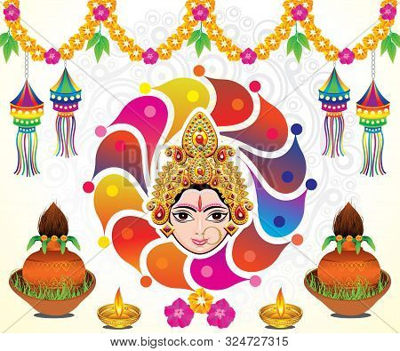 Abstract Artistic Creative Navratri Background Vector Illustration
