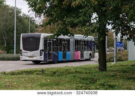 Amsterdam, Schiphol-rijk, Netherlands, 09/27/2019, Driving Bus, 