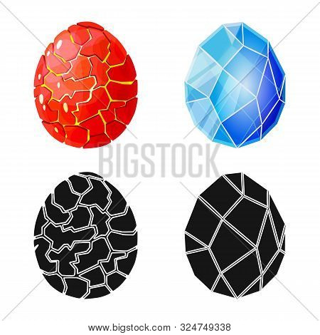 Vector Illustration Of Animal And Prehistoric Icon. Set Of Animal And Cute Vector Icon For Stock.