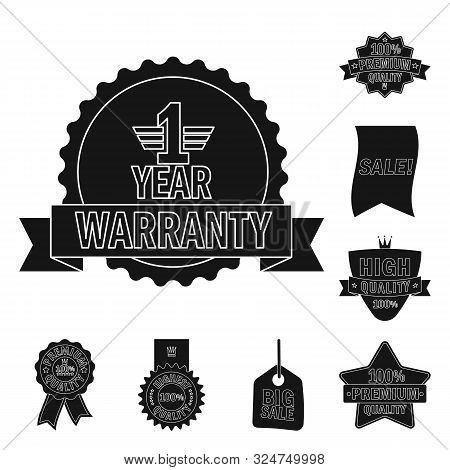 Vector Illustration Of Emblem And Badge Symbol. Set Of Emblem And Sticker Vector Icon For Stock.