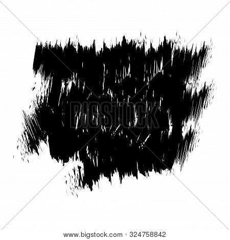 Black Dirty Spot. Place For Your Text. Template Frame. Vector Illustration