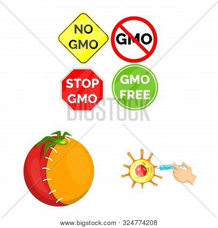 Vector Design Of Modified And Genetically Icon. Set Of Modified And Science Vector Icon For Stock.